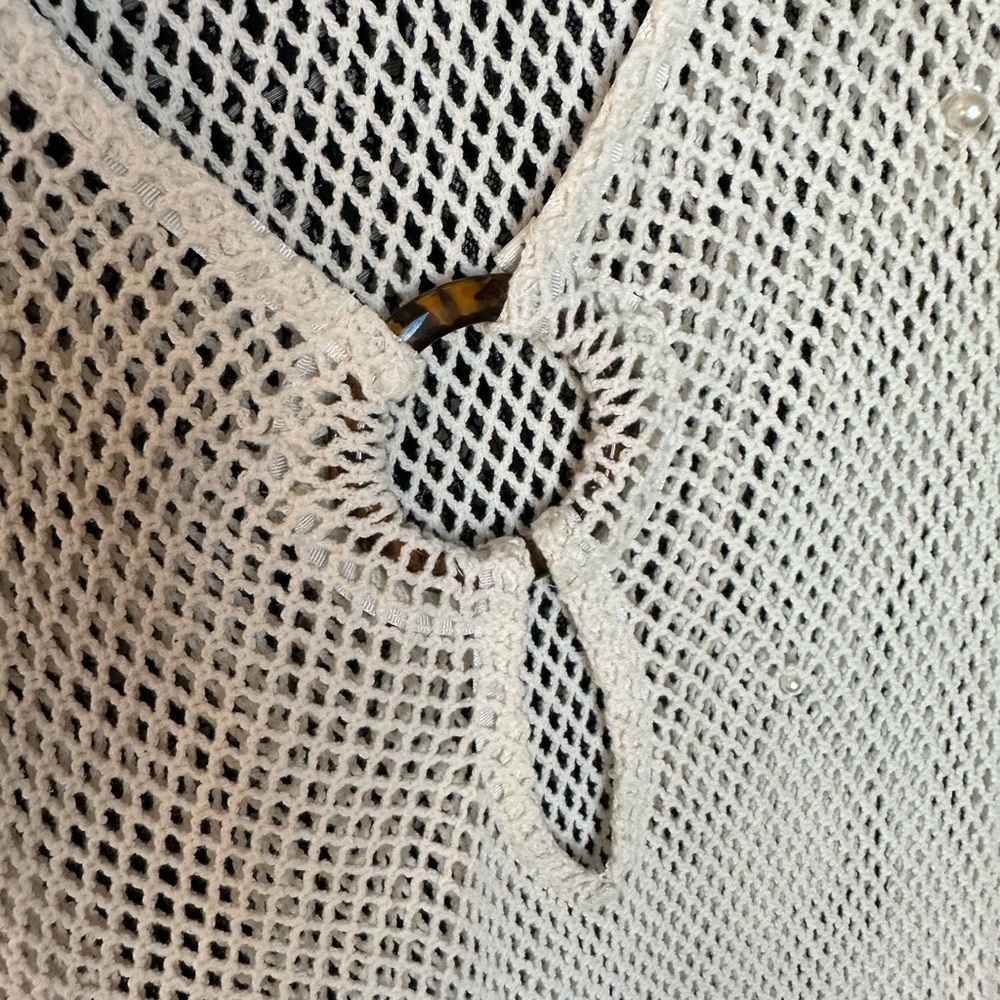 l*space Cream Mesh Long Sleeve Swim Coverup - Picture 11 of 11